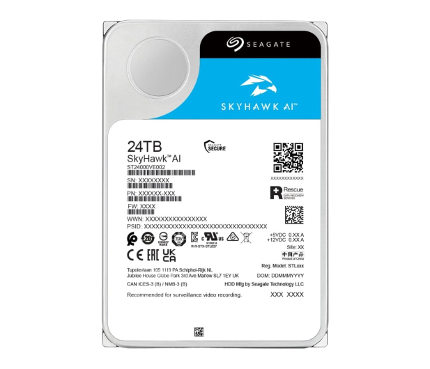 Seagate SkyHawk AI 24TB 7200obr.512MB - 1604790 - zdjęcie 2